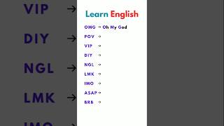 Acronyms in English englishlesson learnenglish englishtips [upl. by Ggerc]