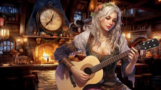 Medieval Fantasy Tavern Ambience  Crowded Tavern Sounds and Music [upl. by Adnohryt]