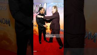 Rhys Ifans and Chiwetel Ejiofor share a warm hug at the premiere of Venom The Last Dance 🫂 Shorts [upl. by Llenehc578]