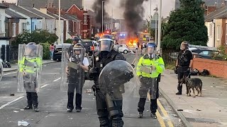 Clashes on streets of Southport UK day after fatal stabbing attack  AFP [upl. by Bedelia]