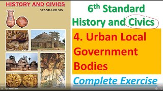 Exercise 4Urban local government bodies Class 6th History amp Civics Question and answers [upl. by Oznole]