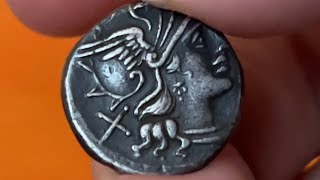 150 BC Decimius Flavus Denarius  Ancient Roman Silver Coin History [upl. by Aydne]