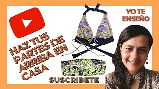 Cómo hacer un Traje de Baño en Casa  Parte de Arriba Bikini [upl. by Issej]