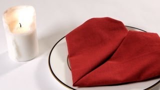 How to Fold a Napkin into a Heart  Napkin Folding [upl. by Mcquillin]