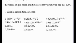 La Longitud Multiplicación por múltiplos de 10 [upl. by Docila]