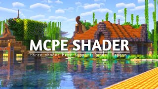 TOP 3 SHADER MCPE 11973 amp 121  MCPE SHADER  SUPPORT RENDER DRAGON amp REALISTIC SHADER [upl. by Kienan]