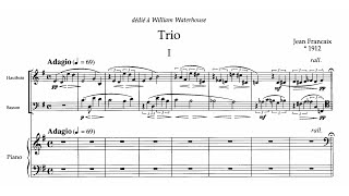 Jean Françaix Trio for Oboe Bassoon and Piano 1994 [upl. by Arihday43]