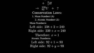 2115d  How to write an equation for the production of U239 from U238 by H2 bombardment [upl. by Idnor]