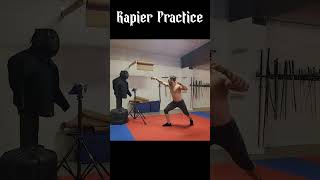 Rapier Practice Drilling the Basics HEMA Sword fitness [upl. by Morena130]