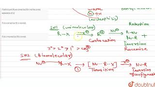 A Benzyl bromide when kept in acetone water it produces benzyl alcohol R The reaction follows [upl. by Powel]