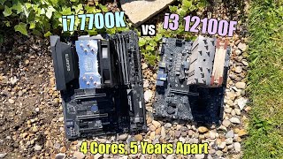 i7 7700K vs i3 12100F  Can The Last Quad Core i7 Keep Up [upl. by Stevie]