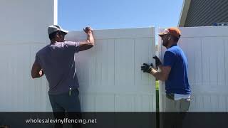 How To Properly Install A Double Vinyl Gate  Home Improvement Tips [upl. by Froh]