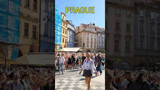 Tourists in Prague CZECH REPUBLIC shorts prague czechrepublic [upl. by Rocray]