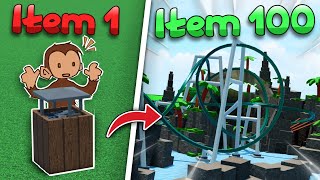 Making 100 ITEMS For The Theme Park Tycoon 2 Workshop [upl. by Ezarras]