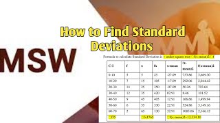 HOW TO Find STANDARD DEVIATIONS in Social Work Research [upl. by Coffeng]