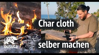 Char Cloth EINFACH selber machen Zunder aus verkohlter Baumwolle [upl. by Auhsej300]