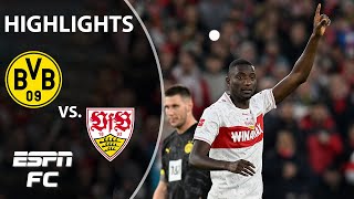 Stuttgart vs Borussia Dortmund  Bundesliga Highlights  ESPN FC [upl. by Sumner]