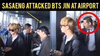 OMG😳 Sasaeng At Bts Jin At Airport  Jin Airport  taekook  bts v  jungkook  bts [upl. by Salli]