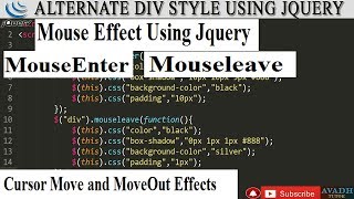 mouseenter event in jquery  mouse move then background color change using jquery [upl. by Eerot]