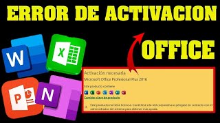 COMO SOLUCIONAR ERROR DE ACTIVACION DE MICROSOFT OFFICE 2024✅ ACTIVAR OFFICE 2019 [upl. by Clawson853]