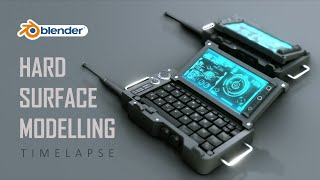 Blender Timelapse SciFi Device  Hard Surface Modeling [upl. by Yirinec]