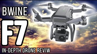 Bwine F7 Drone InDepth Review  Flight Footage Unboxing  Recent [upl. by Guild627]