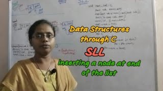 Linked ListSLLInserting a node at end of the listRC REDDY INSTITUTE OF TECHNOLOGY ATP BY JYOSHNA [upl. by Enilaf481]