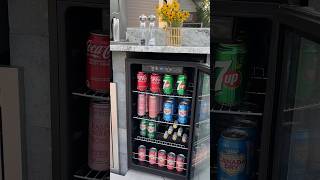 Outdoor fridge is all stocked up and ready for the summer asmr restock asmrsounds refill [upl. by Hamehseer]