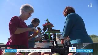 Il parcourt les routes avec son pressoir et produit du jus de pomme pour les particuliers [upl. by Eisiam709]