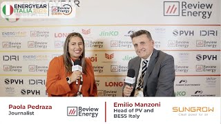 Energyear Italia 2024  Interview with Emilio Manzoni from Sungrow [upl. by Riabuz362]