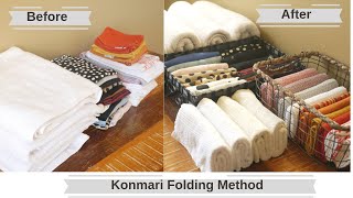 Konmari Method How to fold clothes using the konmari method Konmari Folding Technique [upl. by Burkley272]