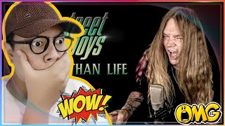 LARGER THAN LIFE Backstreet Boys  METAL COVER by Tommy Johansson Reaction [upl. by Mcguire994]