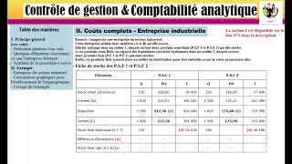 Coûts complets Entreprise industrielle  Cas pratique 3 [upl. by Gwenni705]