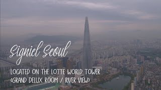 The most stunning river view from the sky  Signiel Seoul hotel Lotte world tower [upl. by Nilyak]