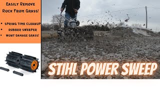 Easy And Fast Rock Removal From The Yard  Spring Cleanup Stihl Yard Boss [upl. by Niamert]