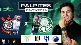 PALPITES DE FUTEBOL PARA O DIA 04 11 2024  BILHETE PRONTO SEGUNDOU NO MUNDO BET [upl. by Aral]