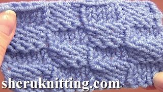 Knitted Checkerboard Stitch Pattern Tutorial 8 Easy Knitting Stitch Patterns [upl. by Yllaw]