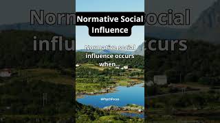 Normative Social Influence [upl. by Tiebout]