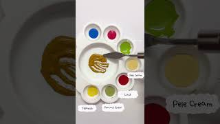 Yellow Ochre Mixing Into Different Colours colourmixing artvideos artreels [upl. by Ayotahc]