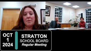 Stratton School Board Mtg 10124 [upl. by Malarkey876]