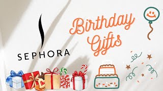 Sephora Birthday Gifts Reveal  Beauty  Skincare Haircare [upl. by Nonnahsed589]