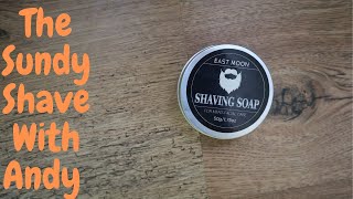 Andys Sunday Shave and east Moon shaving Soap [upl. by Zonda619]