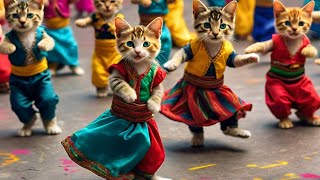 Cat 😺 🐈 dancing ai aicatcomedyshorts funny emotional ytshortsviralvideocat song [upl. by Roxi]