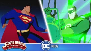 Superman Joins Forces with The Green Lantern  Superman The Animated Series  dckids [upl. by Taub]