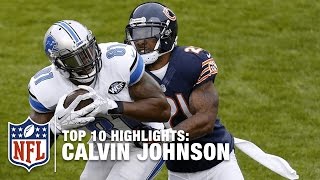 Top 10 Calvin Johnson Career Highlights  NFL [upl. by Gonagle304]