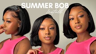 PERFECT SUMMER BOB WIG INSTALL  ALIPEARL HAIR [upl. by Anaderol]