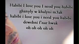 Pitbull amp Ahmed Chawki  Habibi I love you lyric song [upl. by Pail]