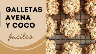 Galletas de Avena y Coco fáciles [upl. by Ayanet]