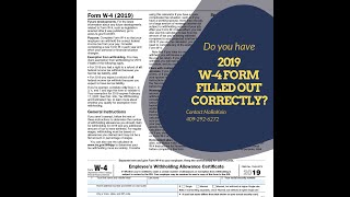 How to fill out the 2019 W4 form  Do you have it filled out correctly [upl. by Acinahs]