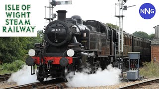 Isle of Wight Steam Railway  41313 amp WD198 in steam [upl. by Arzed]